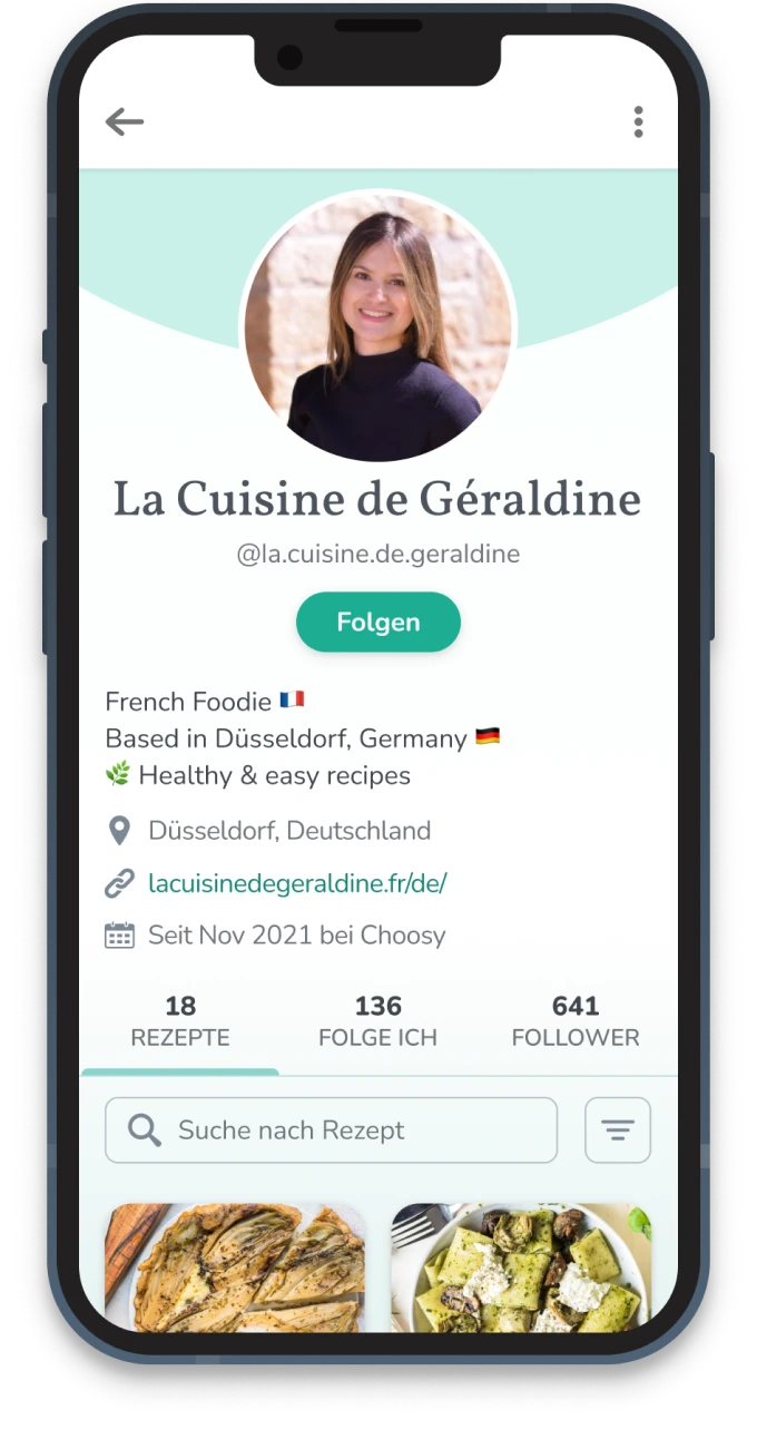 Persönliches Profil eines Content Creator in der Choosy App